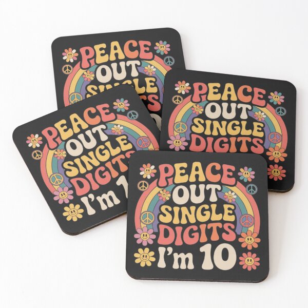 Item preview,  Peace Out Single Digits I’m 10 Retro Hippie Birthday Shirt Groovy 70s Style Funny Kids Gift designed and sold by Youpiworld.