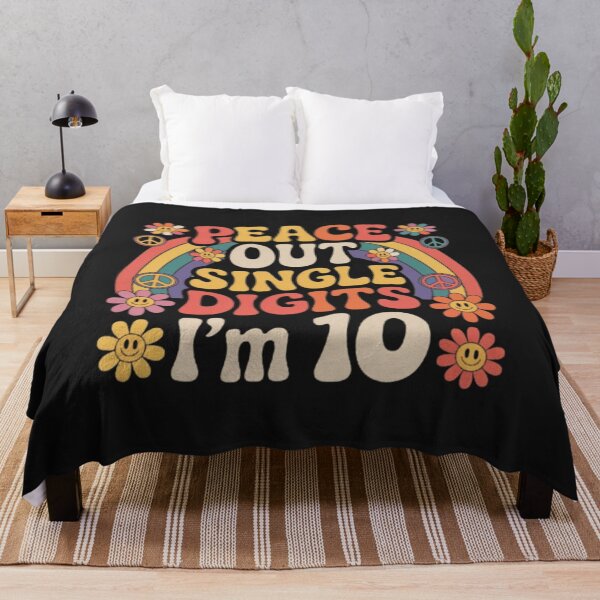 Item preview,  Peace Out Single Digits I’m 10 Retro Hippie Birthday Shirt Groovy 70s Style Funny Kids Gift designed and sold by Youpiworld.