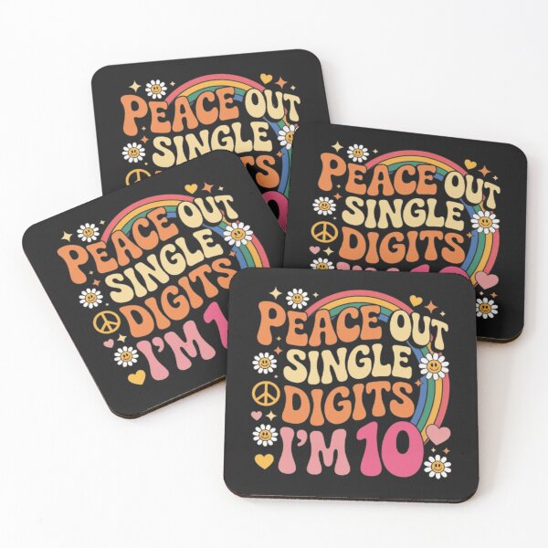 Item preview,   Peace Out Single Digits I’m 10 Retro Hippie Birthday Shirt Groovy 70s Style Funny Kids Gift designed and sold by Youpiworld.