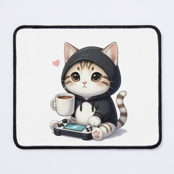 Item preview, Cat drinking its coffee before resuming its game designed and sold by UrbanView.