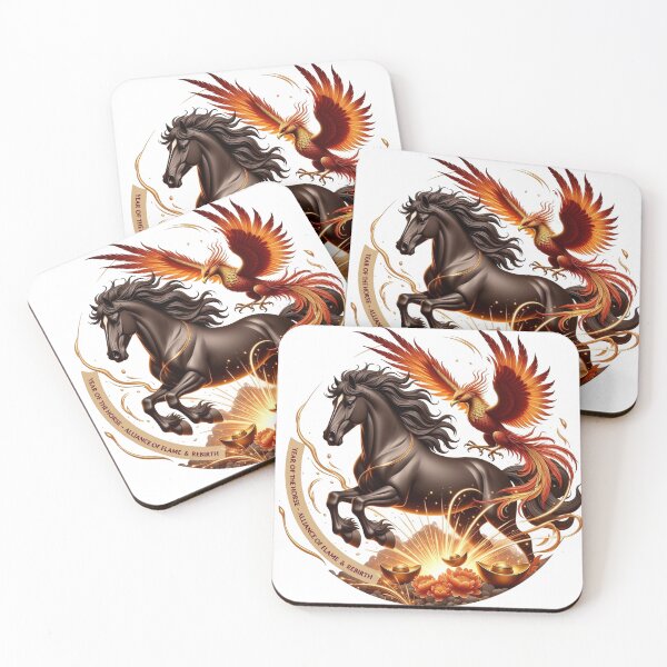 Item preview, Year of the Wood Horse Phoenix T Shirt, Flames of Rebirth & Renewal Mug, Lunar New Year Gift designed and sold by YMLux.