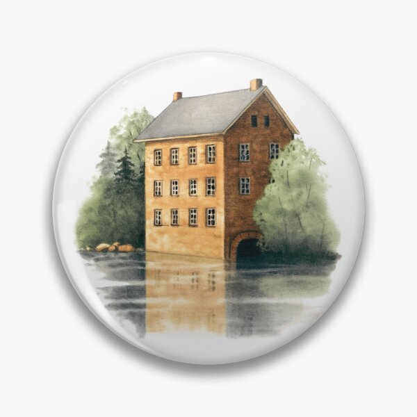 Item preview, Stone Mill, Old Grist Mill Historic Building designed and sold by JoyfulWhimsy.