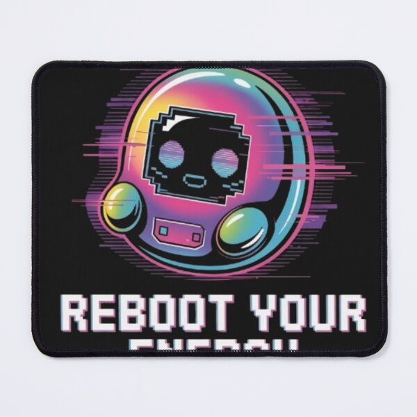 Item preview, retro Futuristic Reboot Your Energy Cute Cyber Robot Y2K Vaporwave Gamer Shirt designed and sold by Youpiworld.