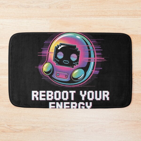 Item preview, retro Futuristic Reboot Your Energy Cute Cyber Robot Y2K Vaporwave Gamer Shirt designed and sold by Youpiworld.