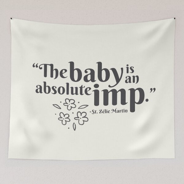 Item preview, St. Zelie Martin "Baby Imp" Floral Design designed and sold by Sass of the Saints.