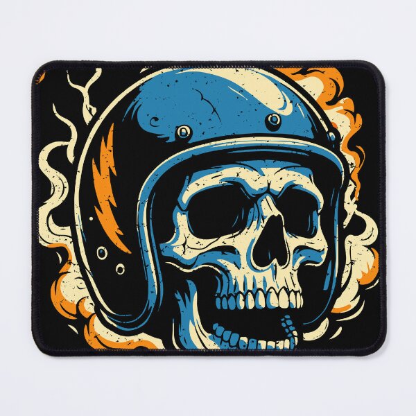 Item preview, Ash to Ash Ride to Dust Vintage Biker Skull Helmet Smoke Art designed and sold by kosongxlima.