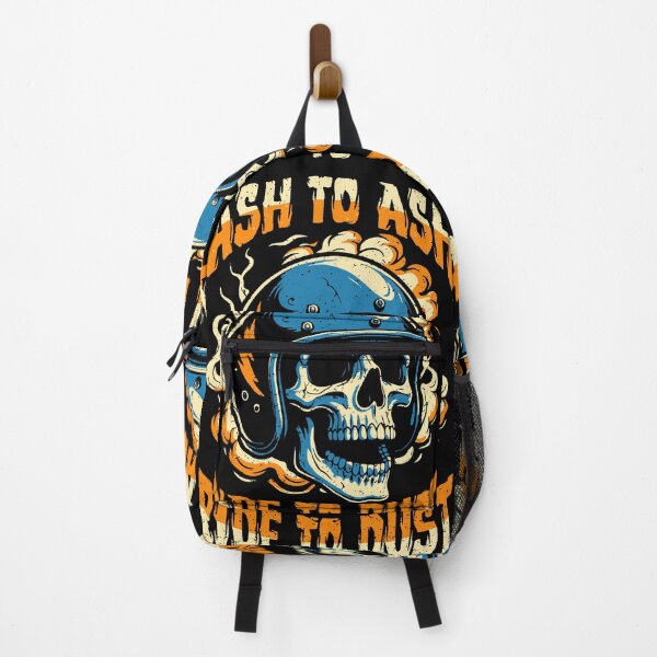 Item preview, Ash to Ash Ride to Dust Vintage Biker Skull Helmet Smoke Art designed and sold by kosongxlima.