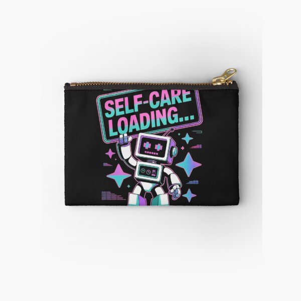Item preview, Self Care Loading Retro Futuristic Cute Cyber Mascot Y2K Vaporwave Wellness Shirt designed and sold by Youpiworld.