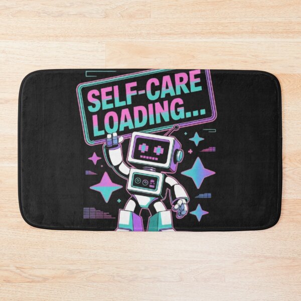 Item preview, Self Care Loading Retro Futuristic Cute Cyber Mascot Y2K Vaporwave Wellness Shirt designed and sold by Youpiworld.