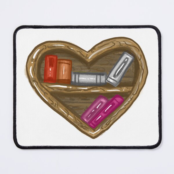 Item preview, Heart bookshelf rainbow books subtle queer lgbt lgbtq lgbtq+ lesbian sapphic gay pride designed and sold by Mariecobiz.