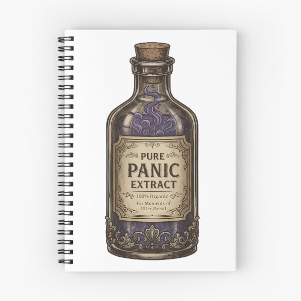 Item preview, Pure Panic Extract Vintage Apothecary Bottle Funny Anxiety designed and sold by DigitalAnnaBanana.