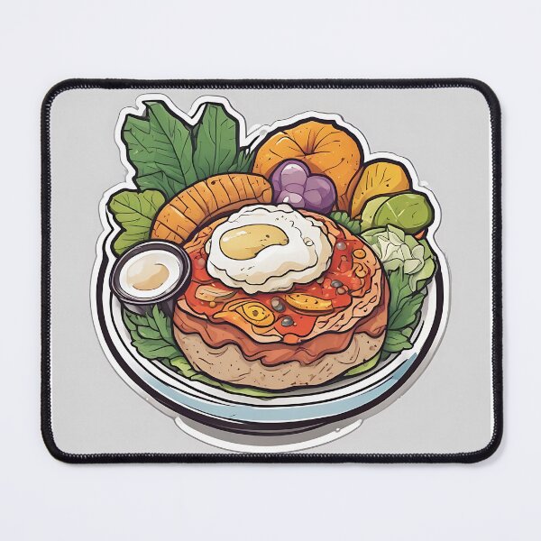 Item preview, Hearty Loaded Breakfast Burger Bowl Illustration designed and sold by KINGSMILESTORE.