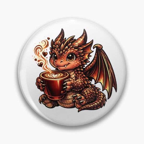 Item preview, Fiery Red Dragon Coffee – Cute Baby Coffee Dragon designed and sold by Reminixi.