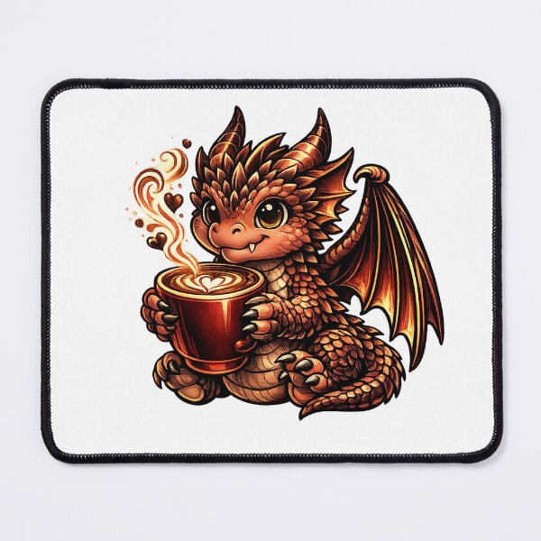 Item preview, Fiery Red Dragon Coffee – Cute Baby Coffee Dragon designed and sold by Reminixi.