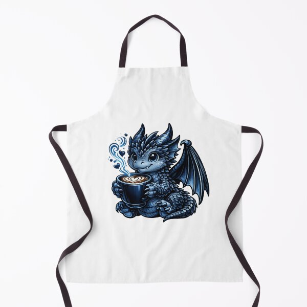Item preview, Midnight Blue Dragon Coffee – Cute Coffee Dragon Art designed and sold by Reminixi.