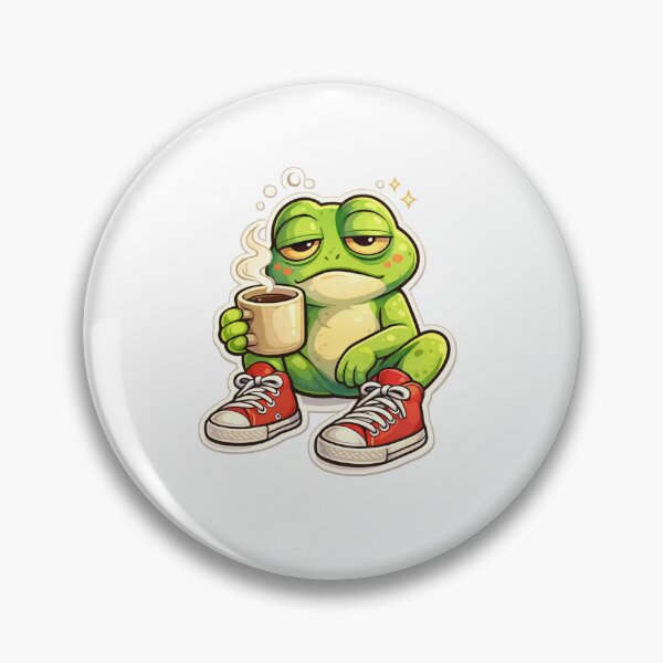 Item preview, Coffee First, Croak Later illustration design designed and sold by It's Bro Brand ★ ★ ★ ★ ★.