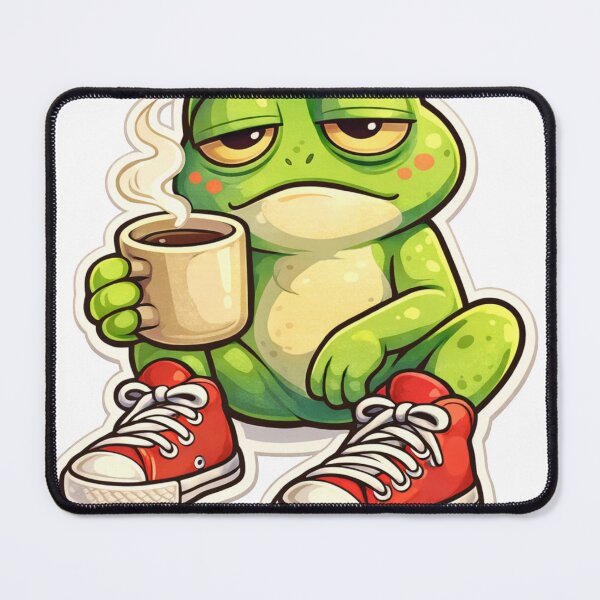 Item preview, Coffee First, Croak Later illustration design designed and sold by It's Bro Brand ★ ★ ★ ★ ★.