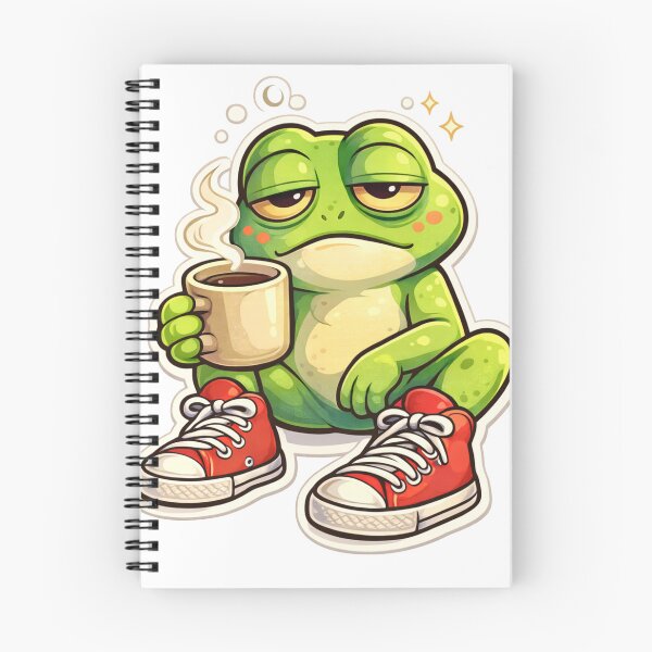 Item preview, Coffee First, Croak Later illustration design designed and sold by It's Bro Brand ★ ★ ★ ★ ★.