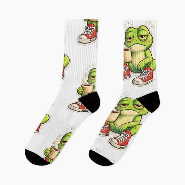 Item preview, Coffee First, Croak Later illustration design designed and sold by It's Bro Brand ★ ★ ★ ★ ★.