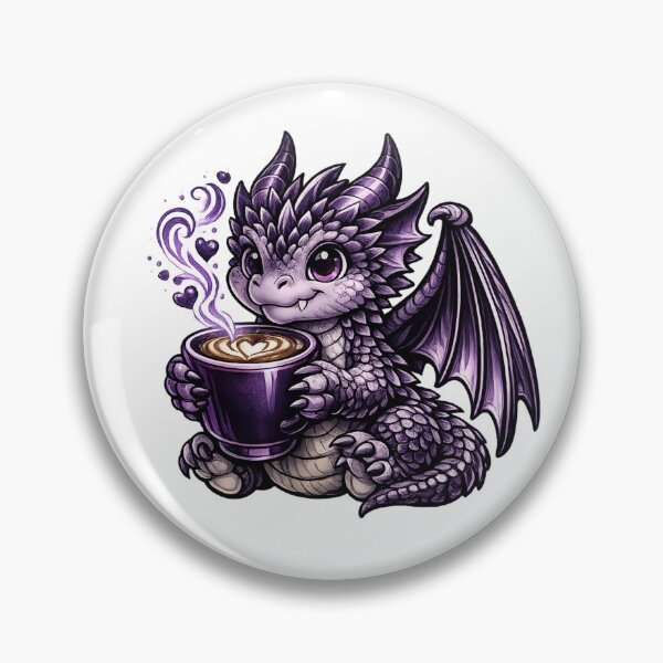 Item preview, Purple Dragon Coffee – Magical Baby Dragon Design designed and sold by Reminixi.