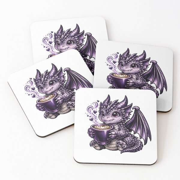 Item preview, Purple Dragon Coffee – Magical Baby Dragon Design designed and sold by Reminixi.