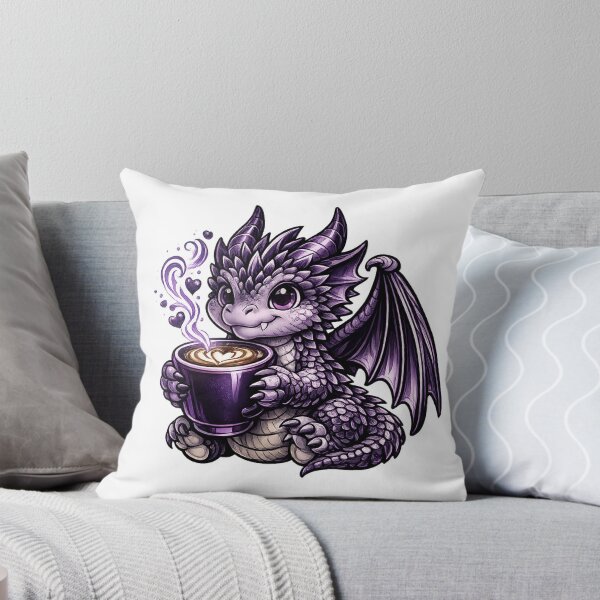 Item preview, Purple Dragon Coffee – Magical Baby Dragon Design designed and sold by Reminixi.