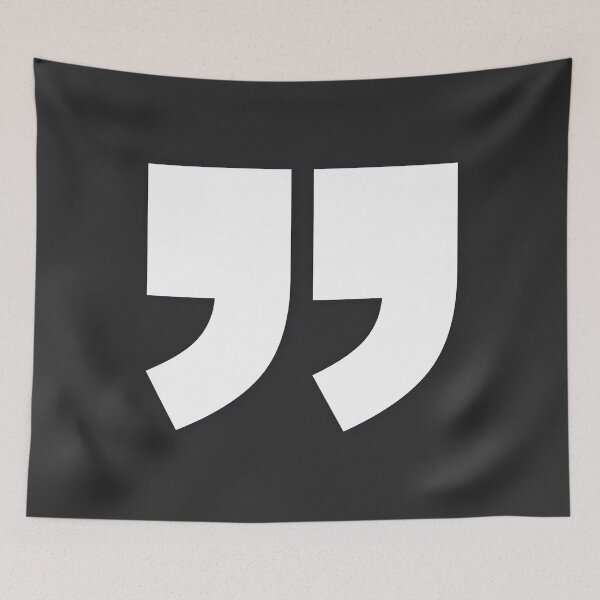 Item preview, DOUBLE QUOTES (R) — White Minimal Bold Type Statement designed and sold by WORDPAUSE.