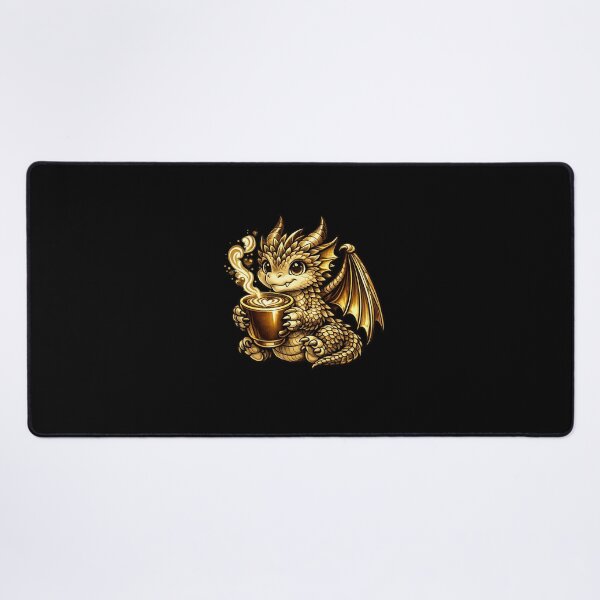 Item preview, Golden Dragon Coffee – Cute Fantasy Coffee Dragon designed and sold by Reminixi.