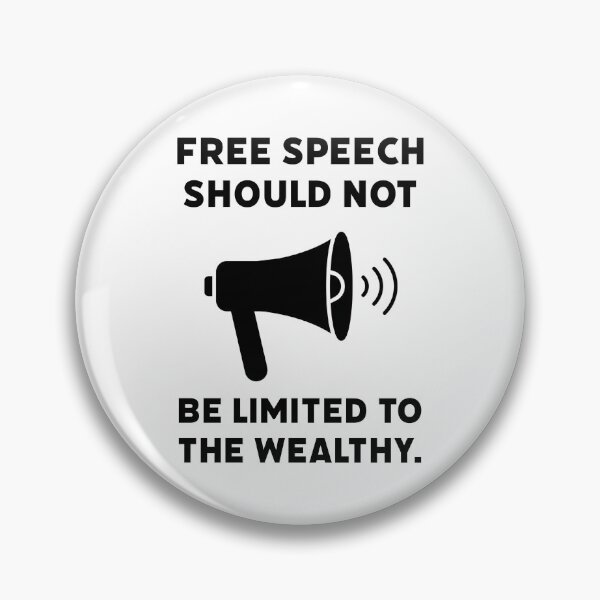 Item preview, Free speech should not be limited to the wealthy.  designed and sold by Rachel the Artist .