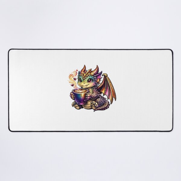 Item preview, Rainbow Dragon Coffee – Cute Baby Dragon Latte Art designed and sold by Reminixi.