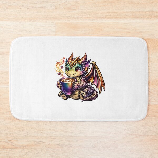 Item preview, Rainbow Dragon Coffee – Cute Baby Dragon Latte Art designed and sold by Reminixi.