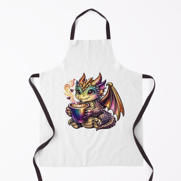 Item preview, Rainbow Dragon Coffee – Cute Baby Dragon Latte Art designed and sold by Reminixi.
