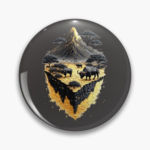 Item preview, Elemental Gold: The Majestic Five -Buffalo– Carbon Edition designed and sold by Shift-Bloom.