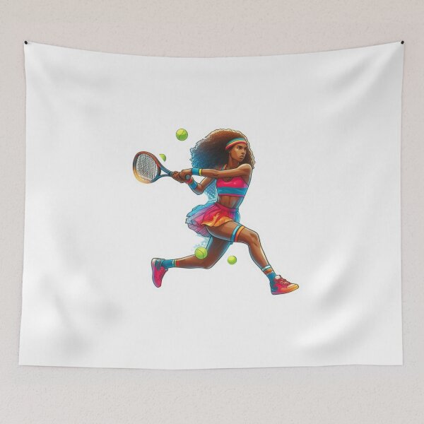 Item preview, female tennis player designed and sold by Lellenatavarez.