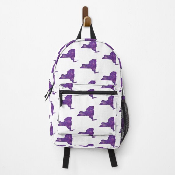 Item preview, Purple Flowers NYC State Stickers Prints Posters Wall Art Magnet Home Coffee Cup Decoration TShirt Stationary Notebook Magnet Hat Kitchen Work School Office Redbubble Shop designed and sold by Saritas Boutique Shop.