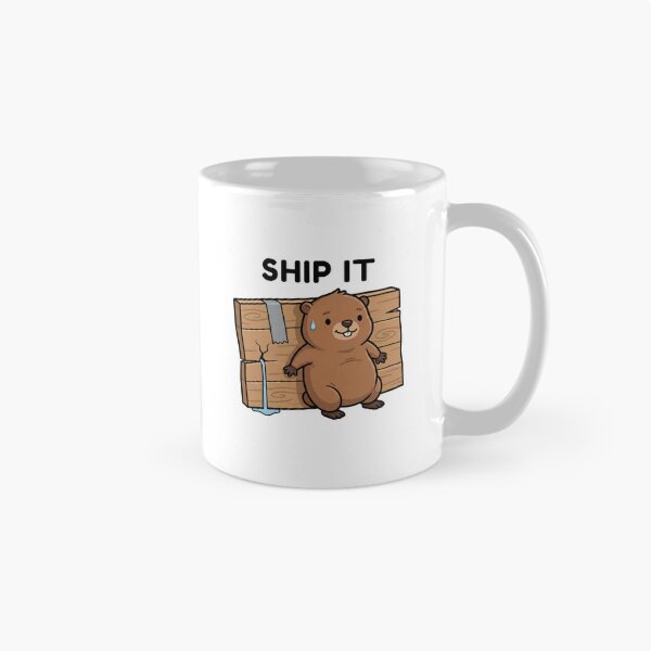 Item preview, Ship It Beaver Sticker – Funny Startup Tech Humor Design designed and sold by ti-dri.