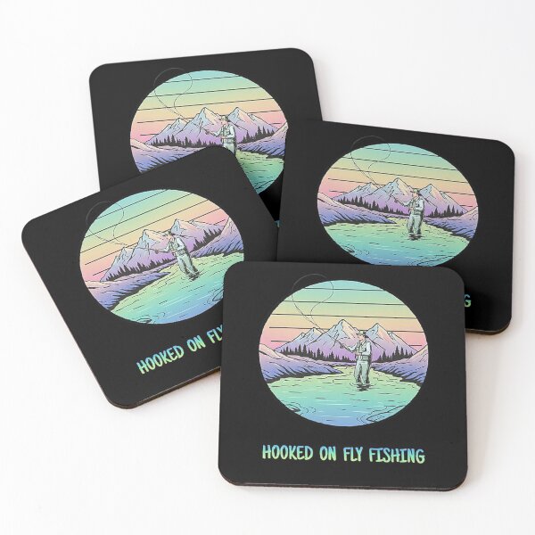 Item preview, Hooked on fly fishing psychedelic art designed and sold by Stefanrajzer.