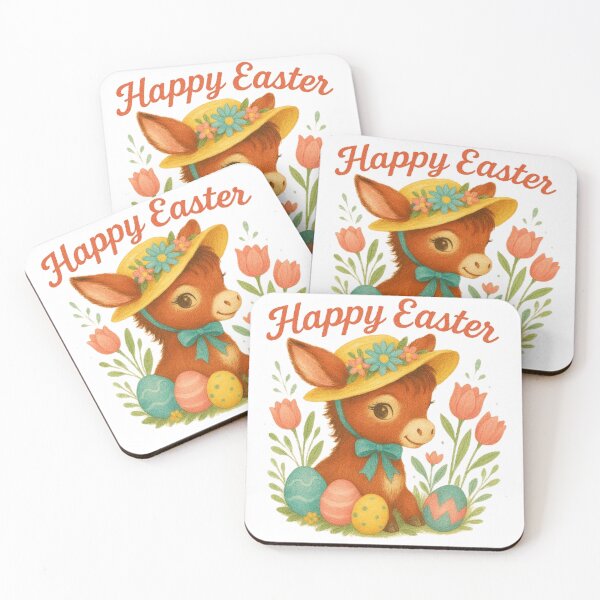 Item preview, vintage Easter Donkey – Cute Retro Spring Animal Illustration designed and sold by Youpiworld.