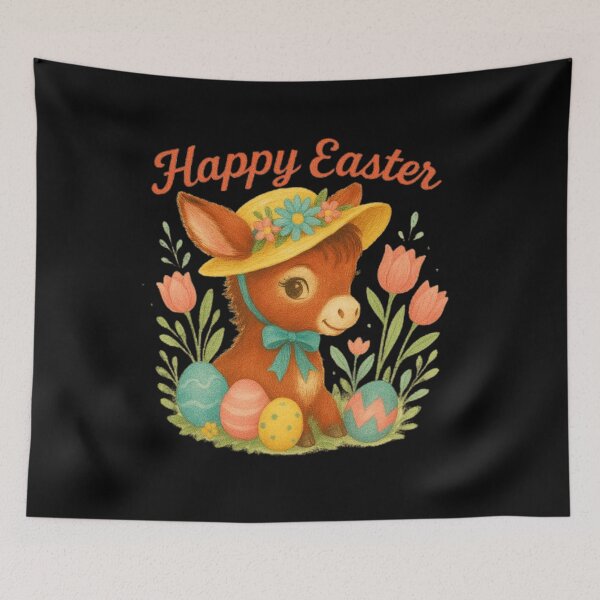 Item preview, vintage Easter Donkey – Cute Retro Spring Animal Illustration designed and sold by Youpiworld.