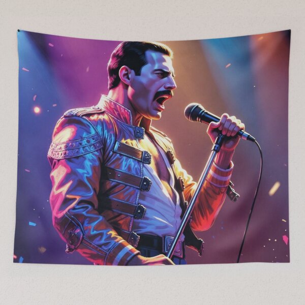 Item preview, Freddie Mercury Neon Stage Power Live Concert Illustration designed and sold by SHOCAMPOS DESIGNS .