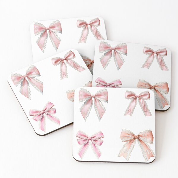 Item preview, Mini Pink and white lace bows sticker pack designed and sold by MendaciousMina.