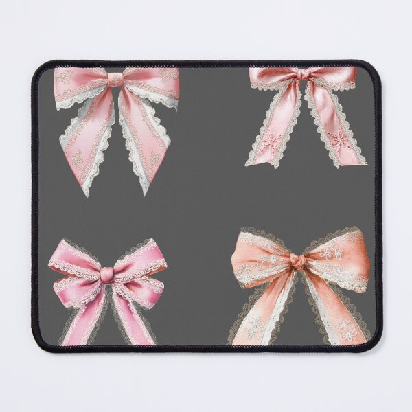 Item preview, Mini Pink and white lace bows sticker pack designed and sold by MendaciousMina.