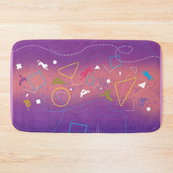 Item preview,  Dynamic Abstract artwork with animal silhouettes, violet gradient background designed and sold by Mevissart.