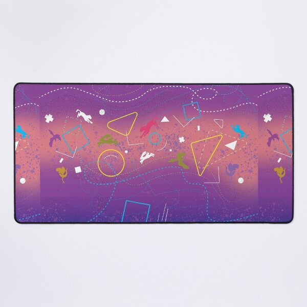 Item preview,  Dynamic Abstract artwork with animal silhouettes, violet gradient background designed and sold by Mevissart.