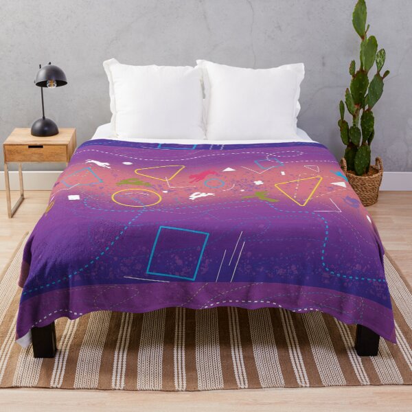Item preview,  Dynamic Abstract artwork with animal silhouettes, violet gradient background designed and sold by Mevissart.