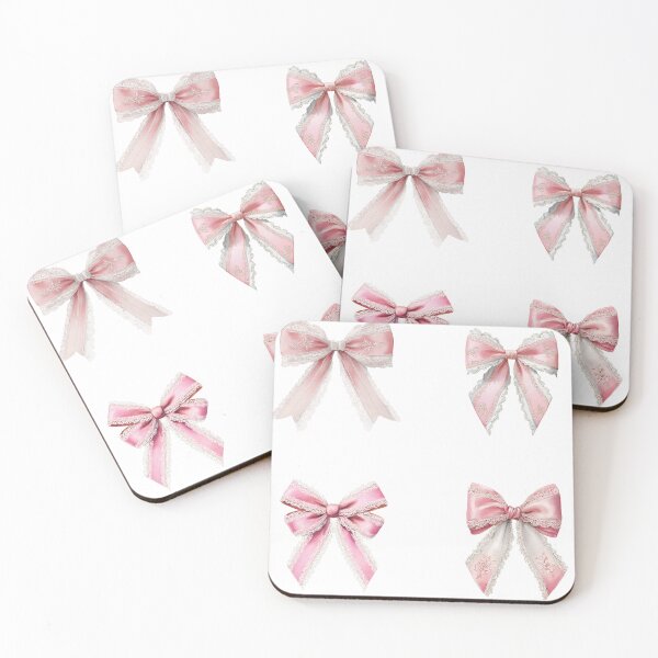Item preview, Mini Pink and white lace bows sticker pack designed and sold by MendaciousMina.