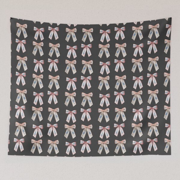 Item preview, Mini Pink bows with blue flowers sticker pack designed and sold by MendaciousMina.