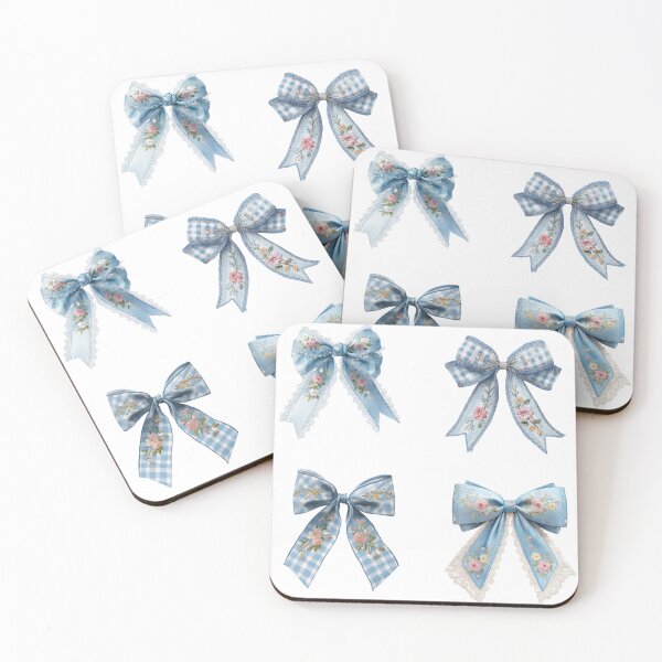 Item preview, Mini Blue bows with pink flowers sticker pack designed and sold by MendaciousMina.