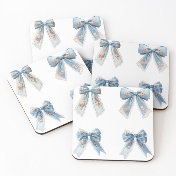 Item preview, Mini Blue bows with pink flowers sticker pack designed and sold by MendaciousMina.