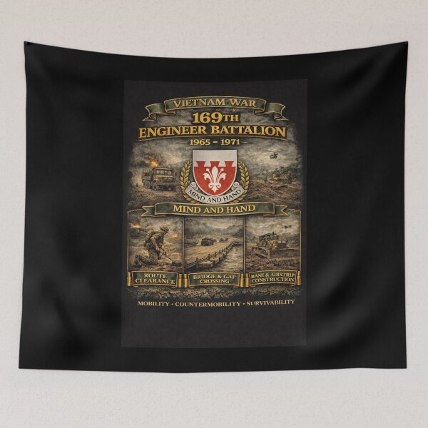 Item preview, 169th Engineer Battalion - 1965 - 1971 designed and sold by Military Insignia Products.